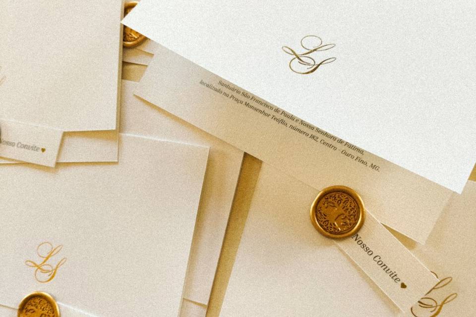 Convite de casamento clássico