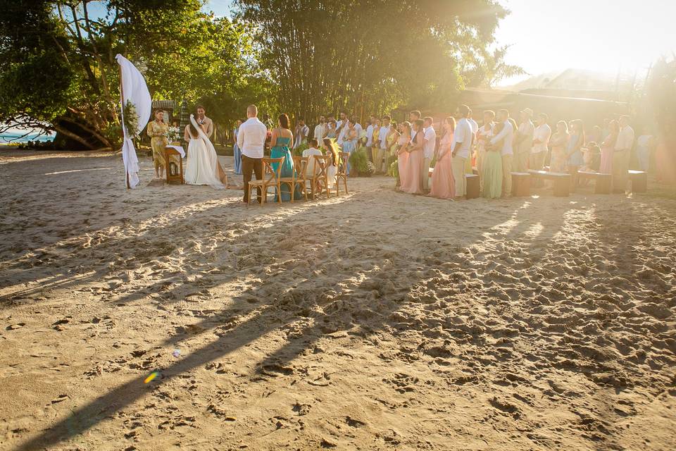 Casamento no por do sol