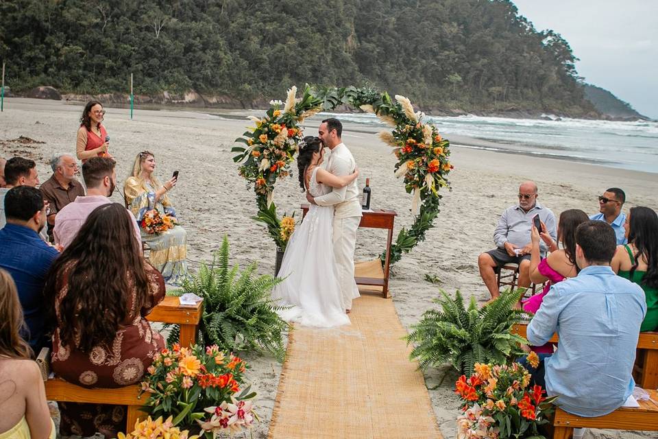 Casamento pé na areia