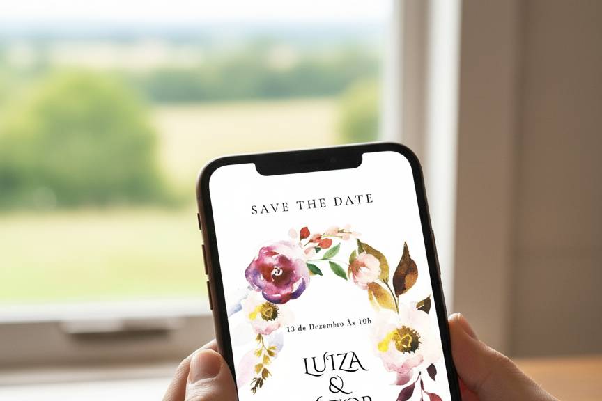 Save the date floral