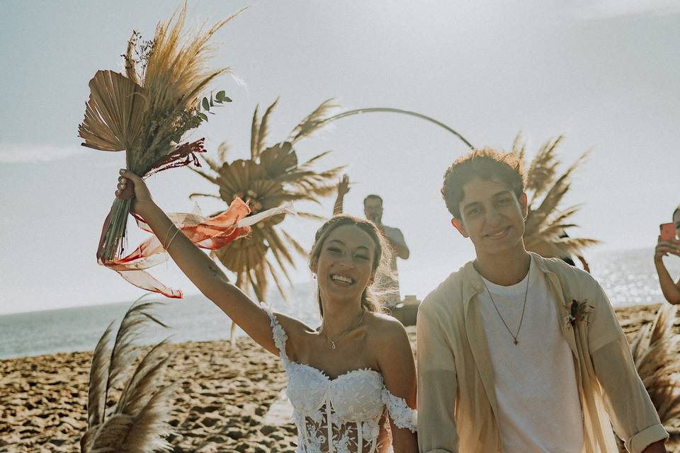 Casamento pé na areia.