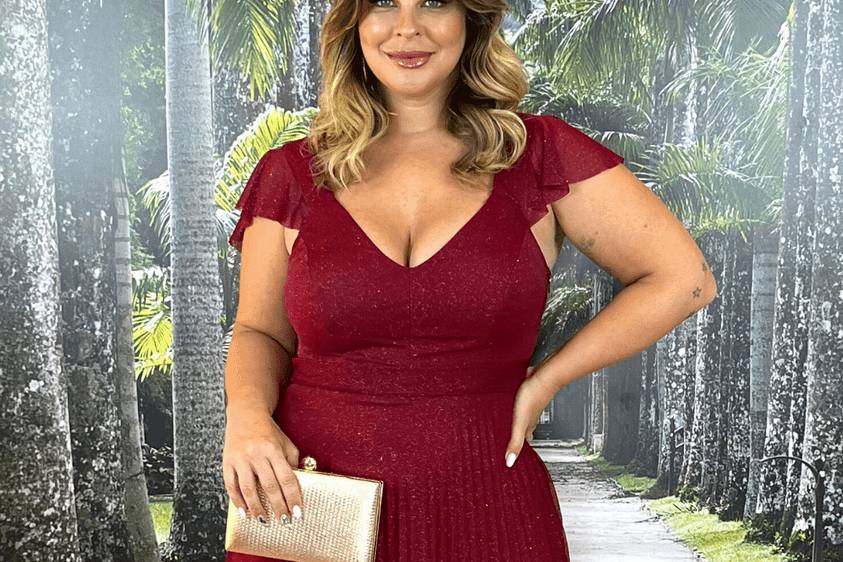 Vestido Plus Size Marsala