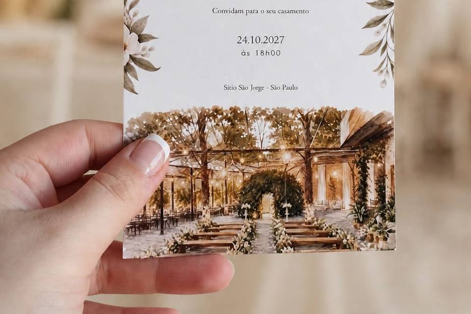 Convite Arco + Aquarela
