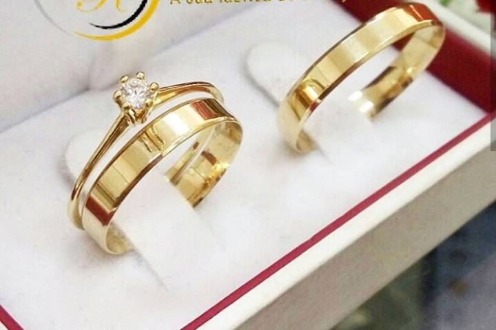 Modelo Reta Chanfrada- Ouro18k