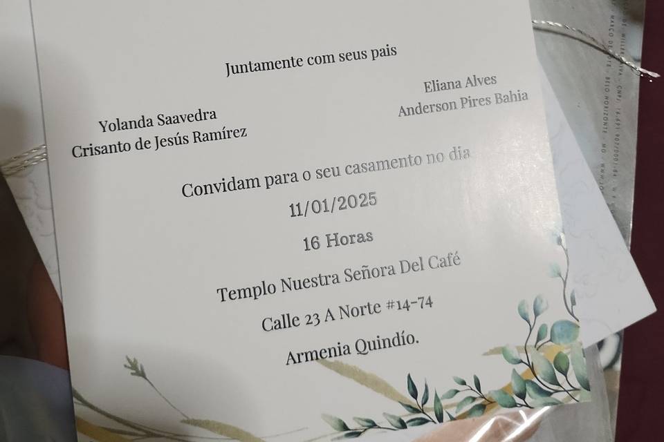 Convite casamento