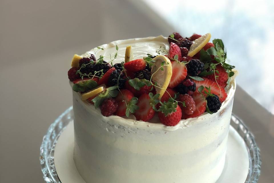 Cake com frutas