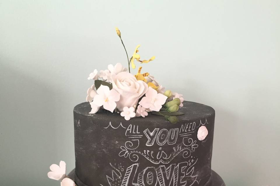 Chalkboard cake