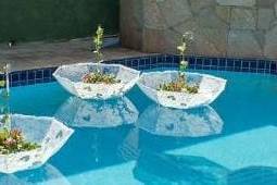 Decoração na piscina
