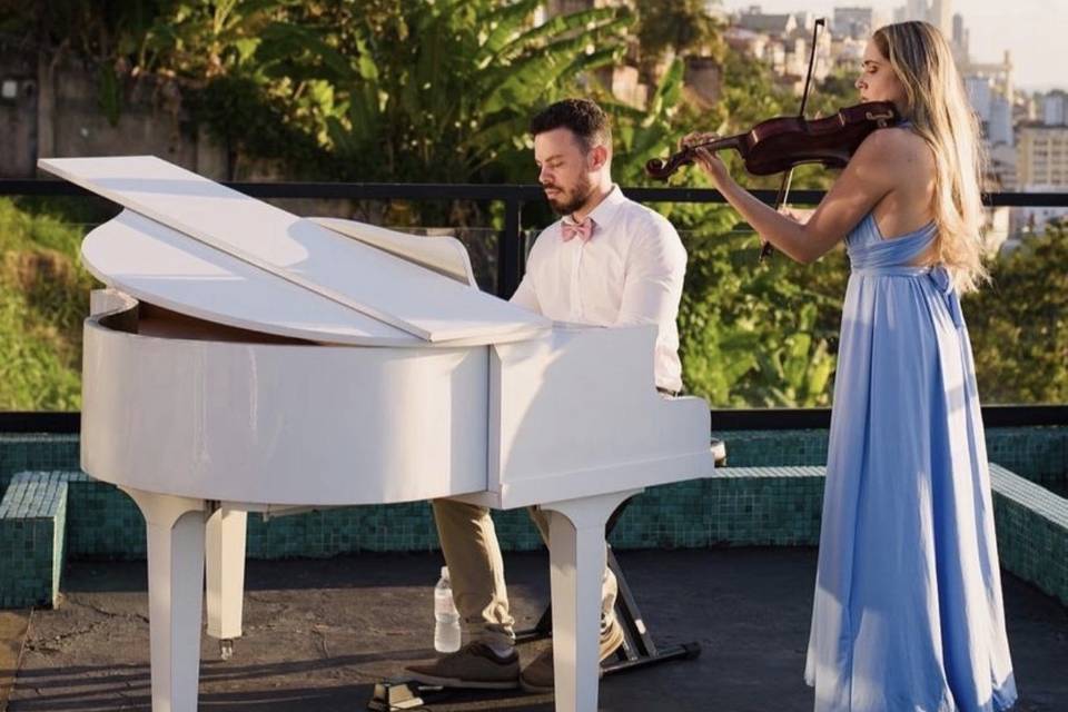 Casamento no pôr do sol