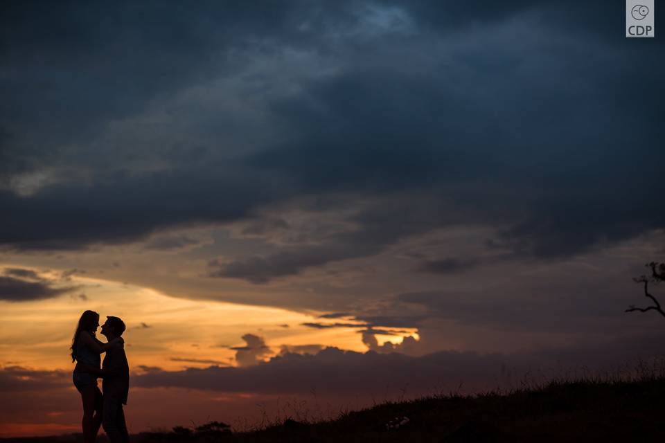 Pré casamento com por do sol