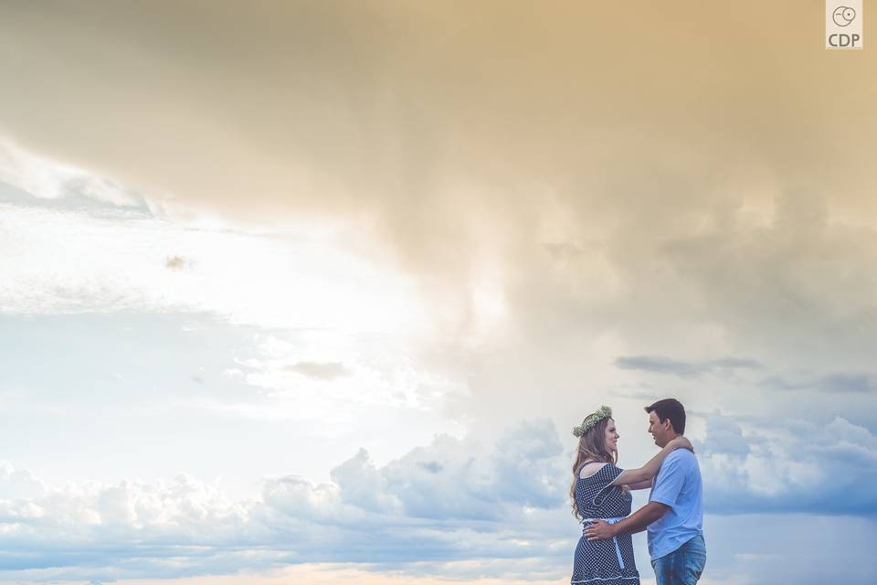 Pré casamento com temporal