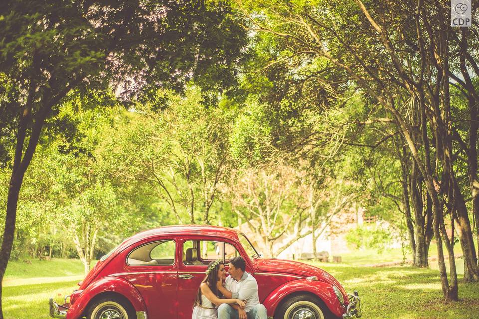 Pré casamento com fusca