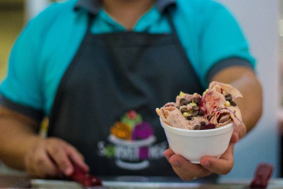 Sorvete na chapa para eventos