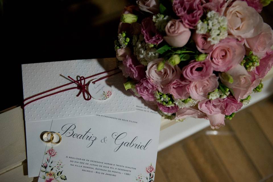 Detalhe-bouquet e convite