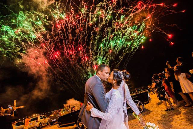 A magia dos fogos artifício