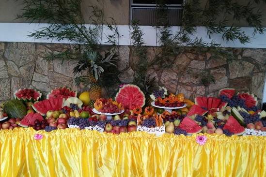 Mesa de frutas requintado