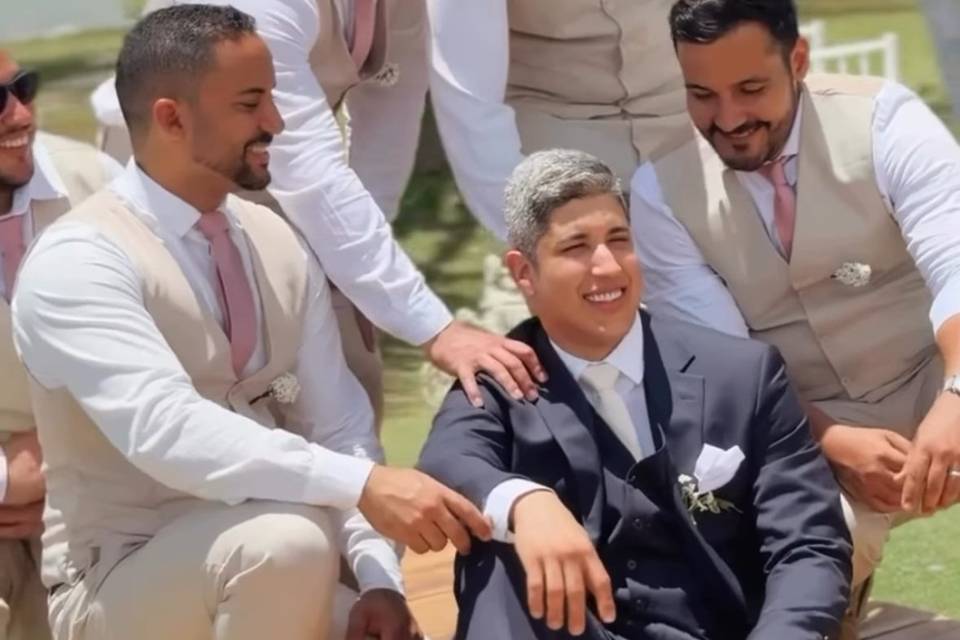 Foto com os padrinhos