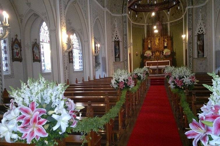 Decoração floral da igreja