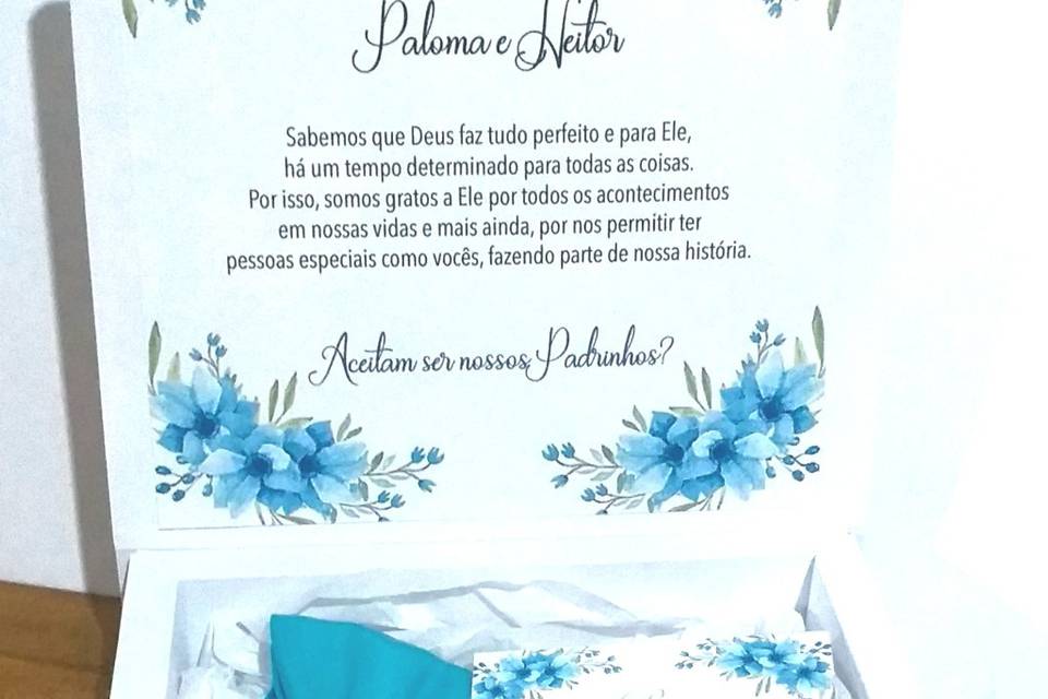 Caixa Padrinhos papelaria