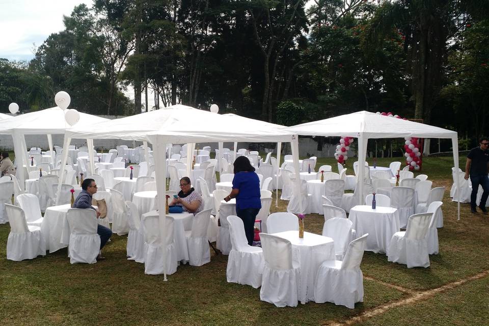 Campo montado para o evento