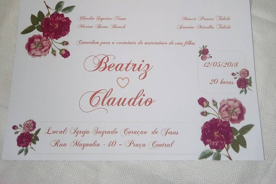 CONVITE PARA CASAMENTO