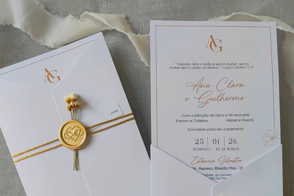 Convite de casamento