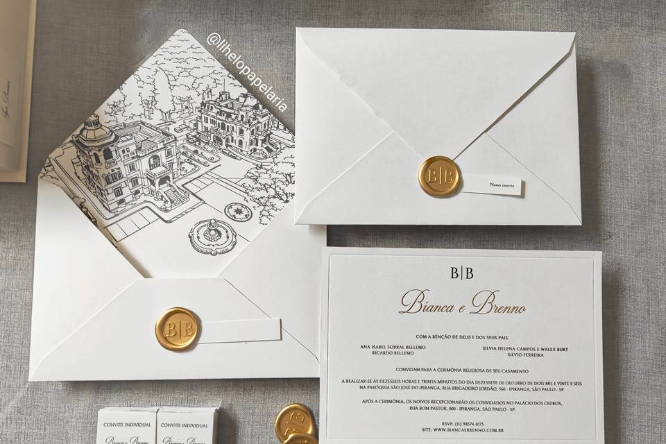 Convite de casamento