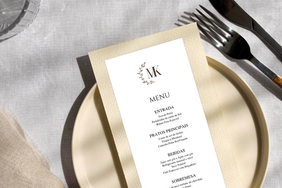 Menu para festa