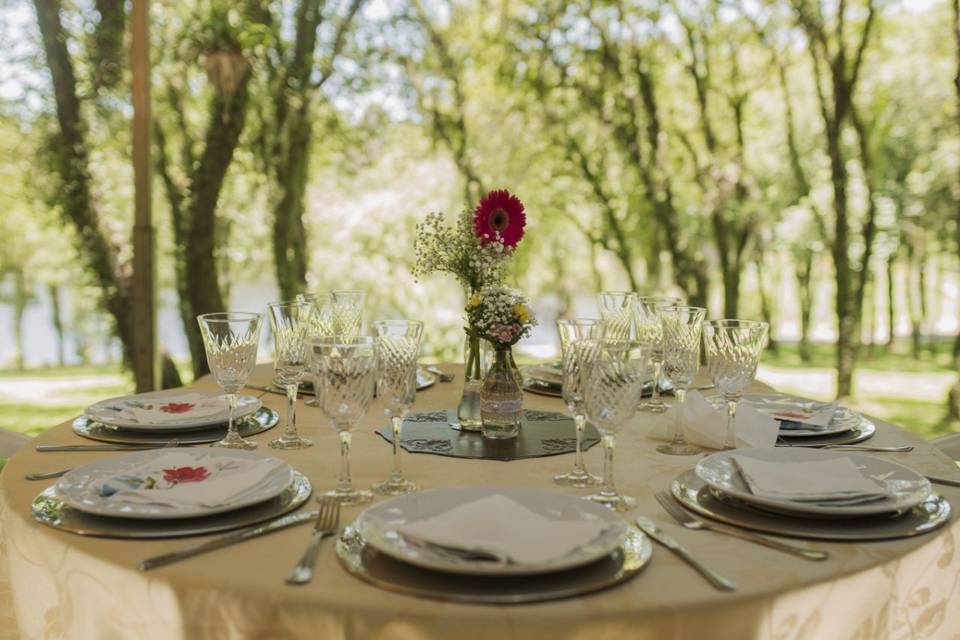 Decoração mesa de convidados