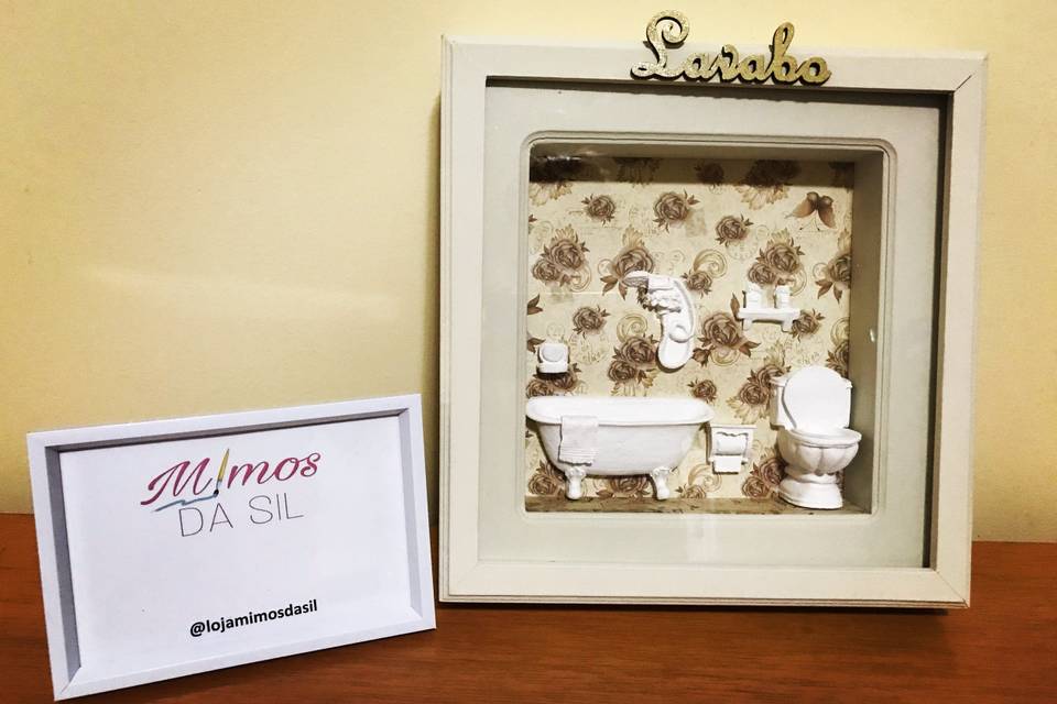 Quadro cenário lavabo