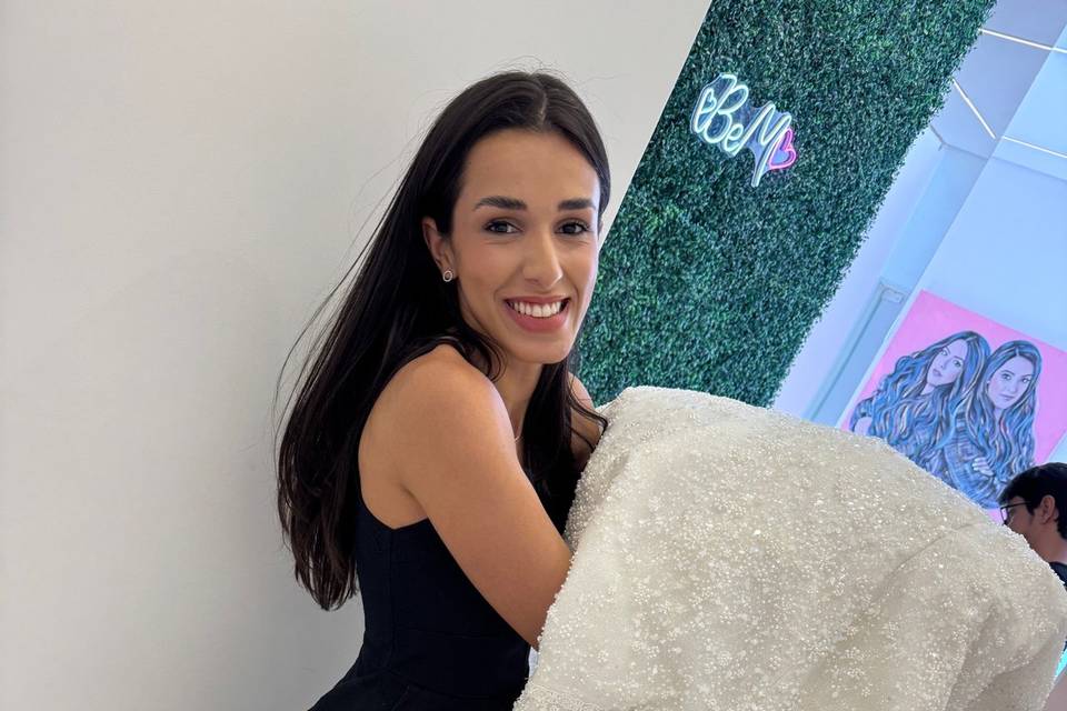 Segurando o vestido