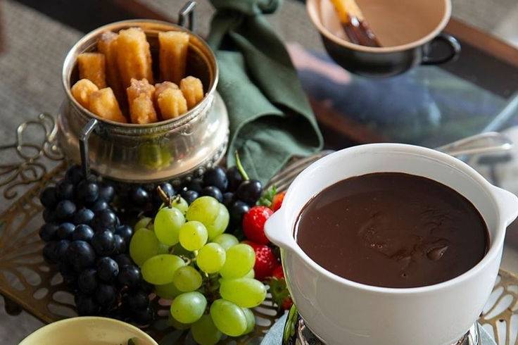 Fondue com frutas