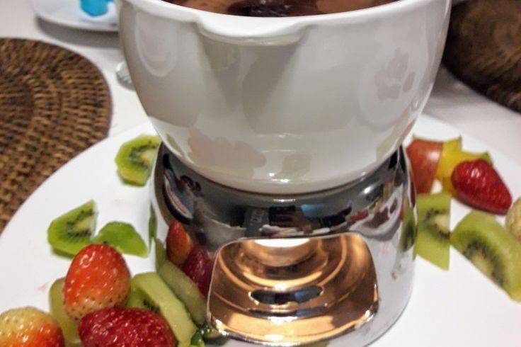 Fondue e chocolate