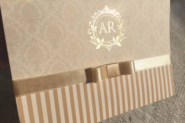 Convite de Casamento Gold