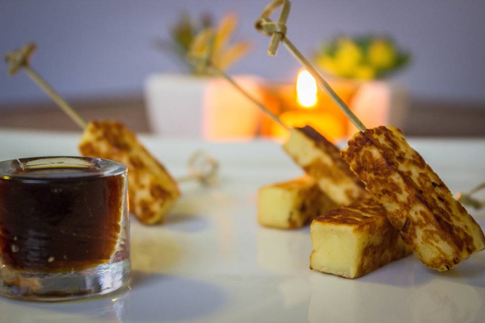 Queijo coalho c melaço