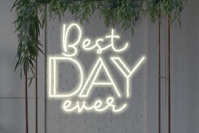 Letreiro LED Best Day Ever