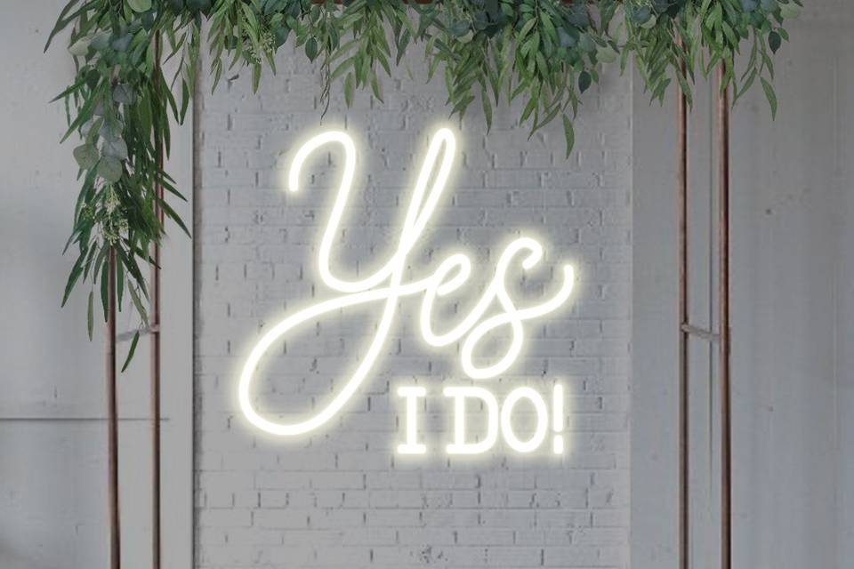 Letreiro LED Yes I Do