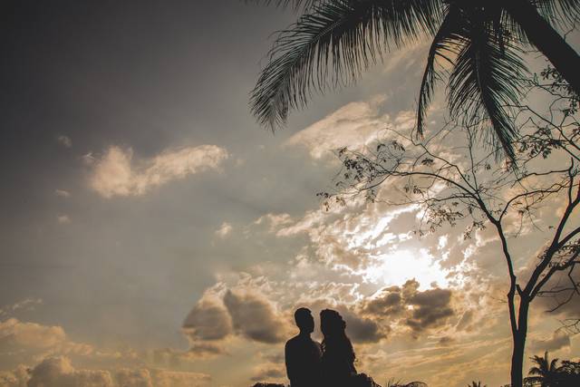 Noivos no fim de tarde