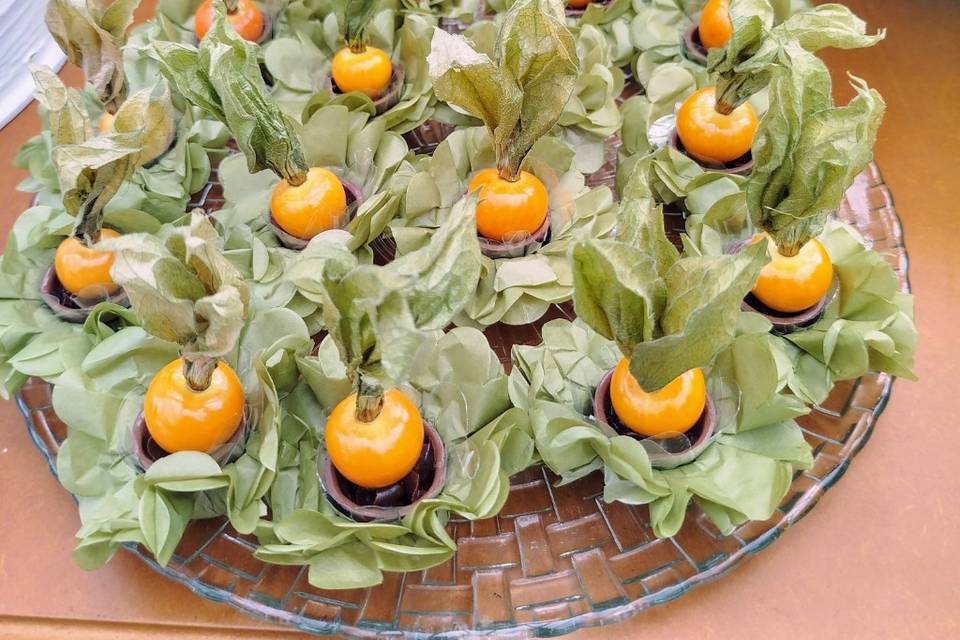 Copinho trufado com physalis