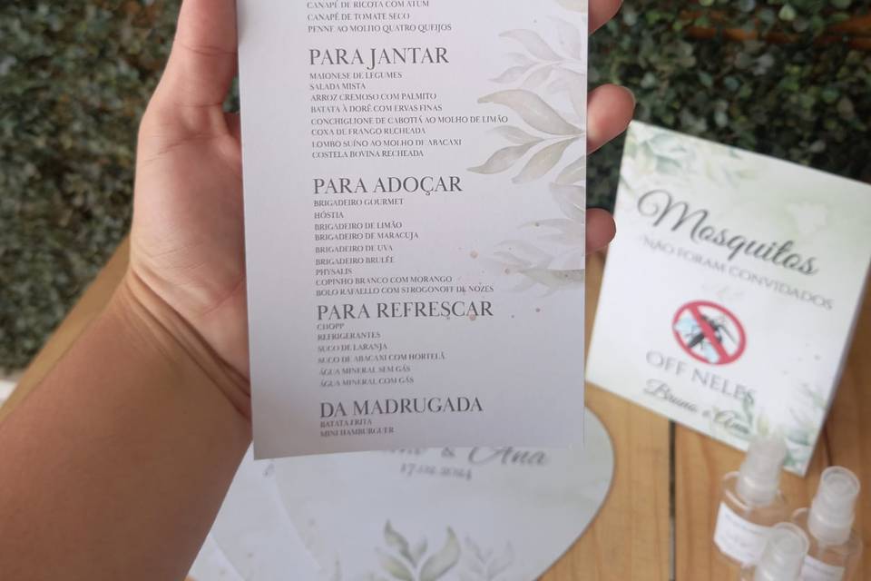 Cardápio personalizado