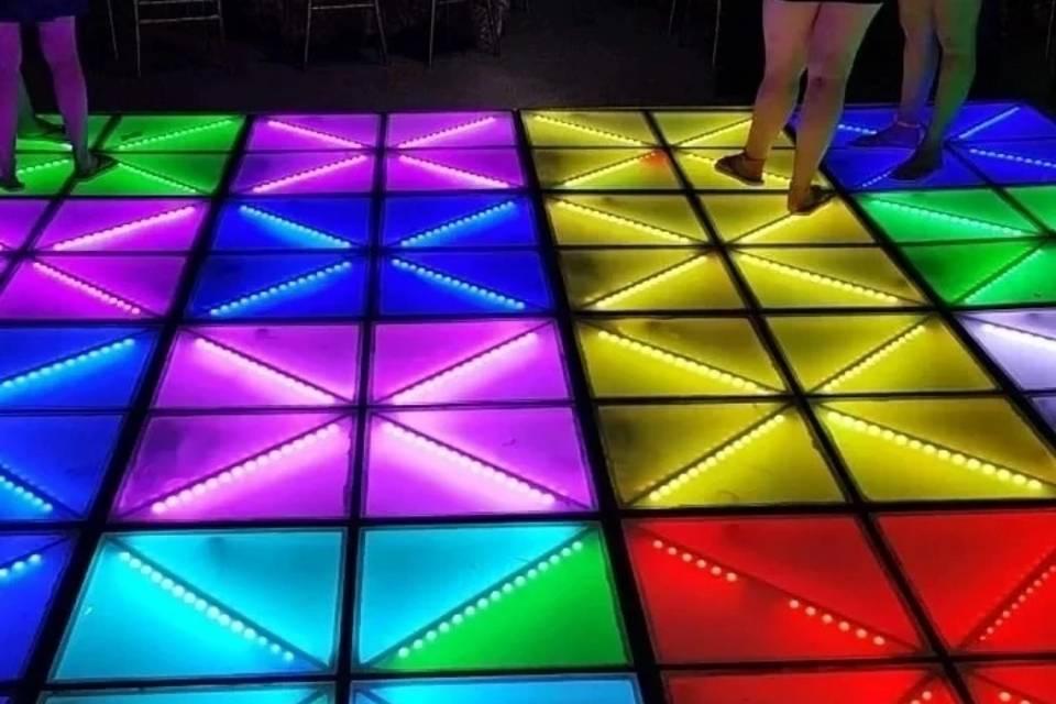 Pista de dança RGB led 4x4mts