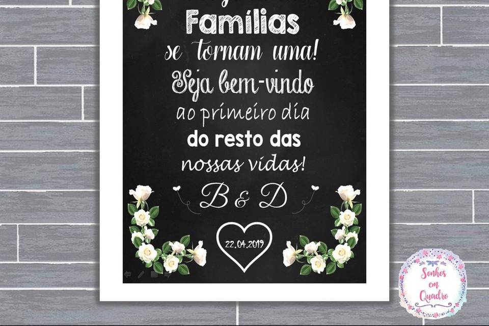 123 - quadro de casamento