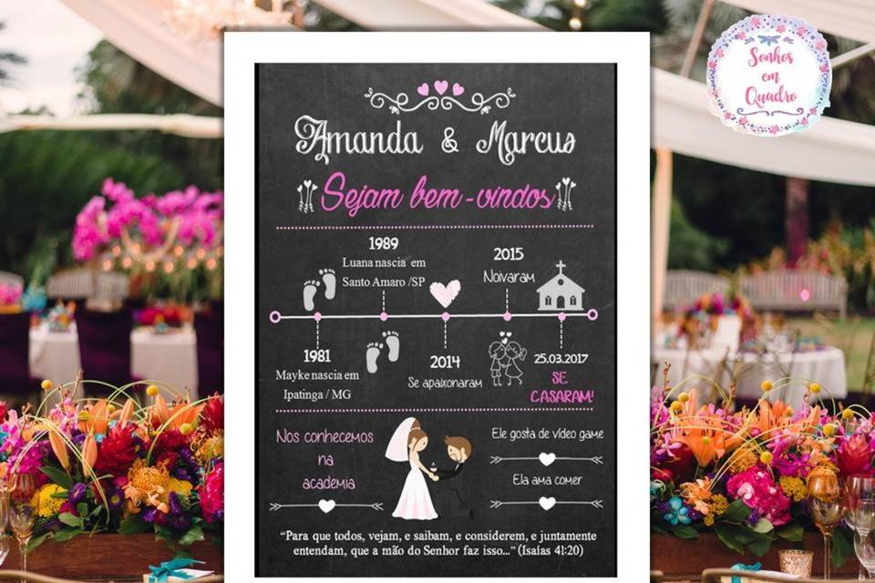 124 - quadro de casamento