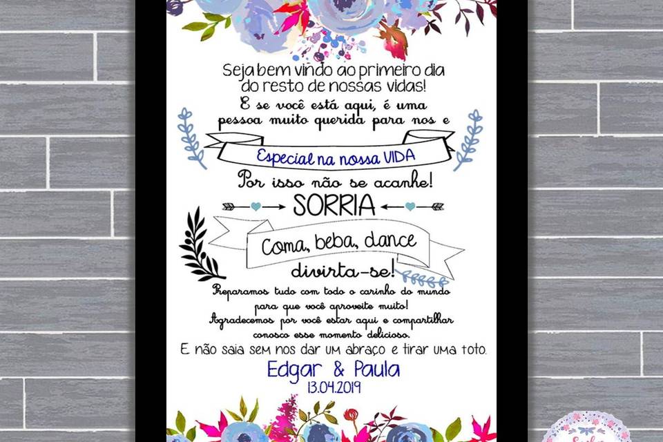 125 - quadro de casamento