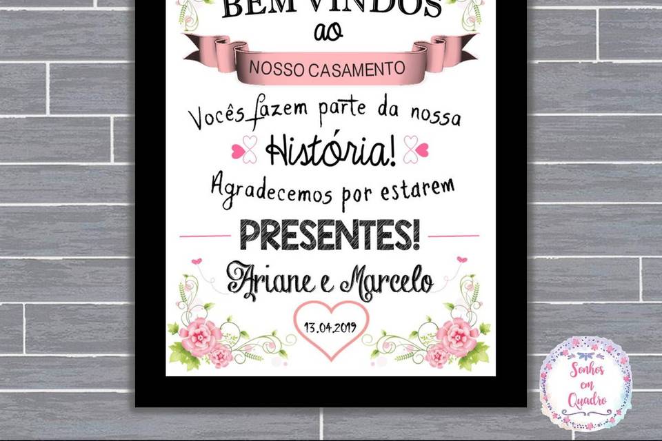 126 - quadro de casamento