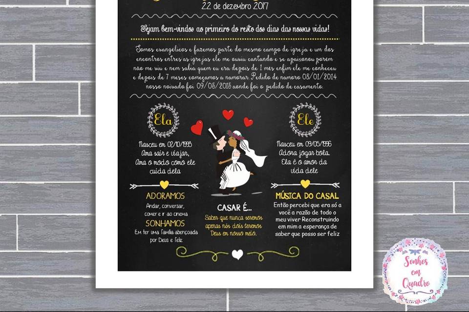 012 - quadro de casamento