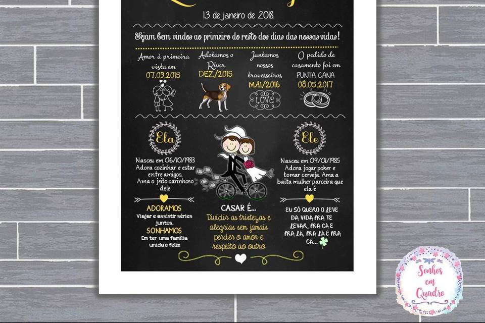 002 - quadro de casamento