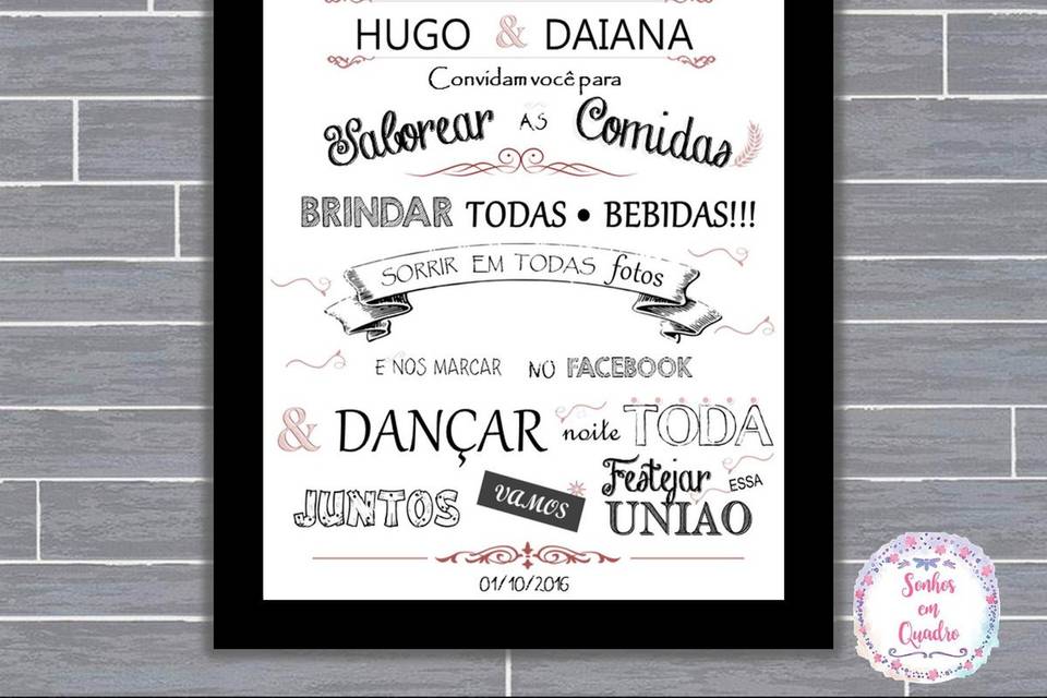 045 - quadro de casamento