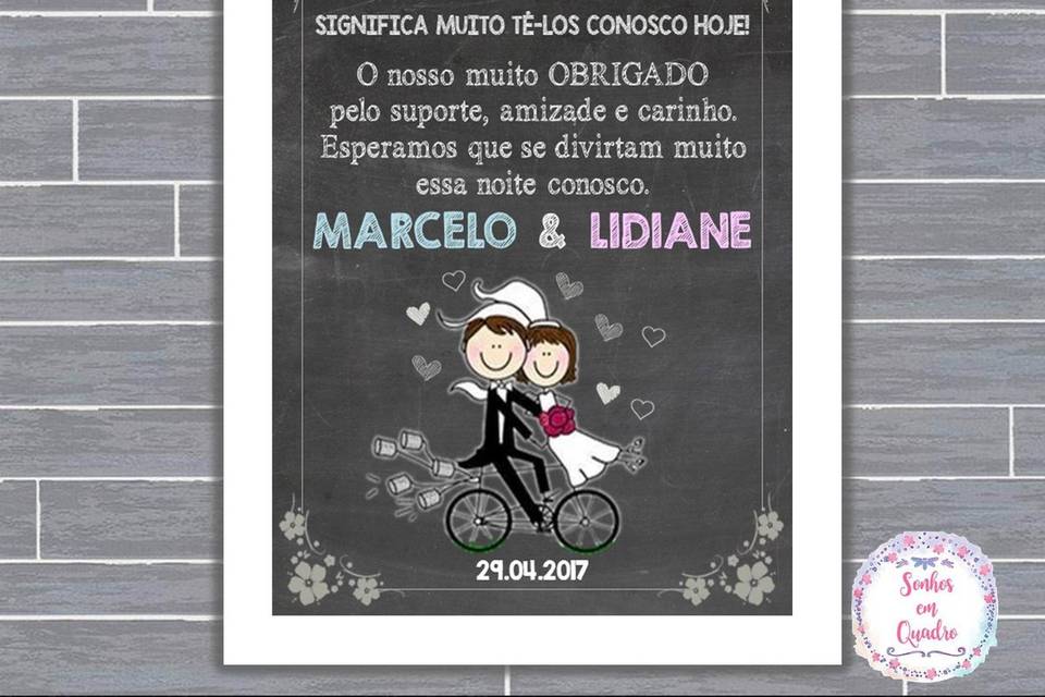 055 - quadro de casamento