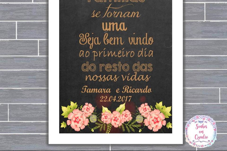 065 - quadro de casamento